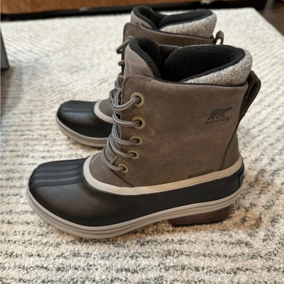 Sorel Gray and Black Winter  Boots Waterproof Insulated SOREL Boots in Shoes | Black - Walmart.com main image 3